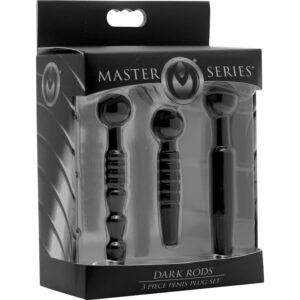 Dark Rods 3 Pc Silicone Penis Plug Set