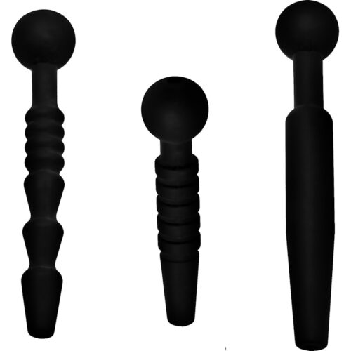 Dark Rods 3 Pc Silicone Penis Plug Set - Image 3
