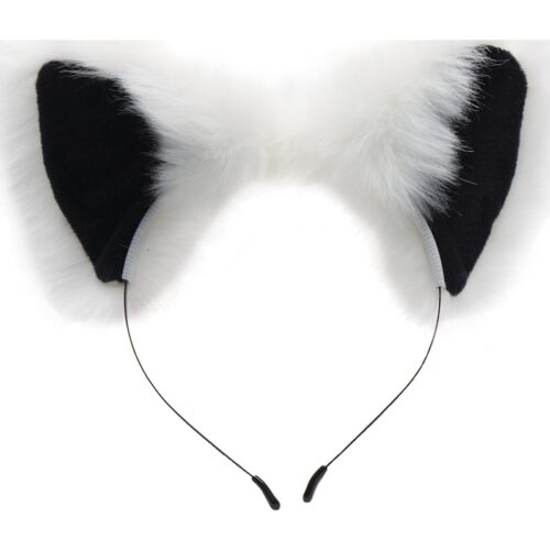 Anal Plug and Ears Set White Fox Tail - Image 4