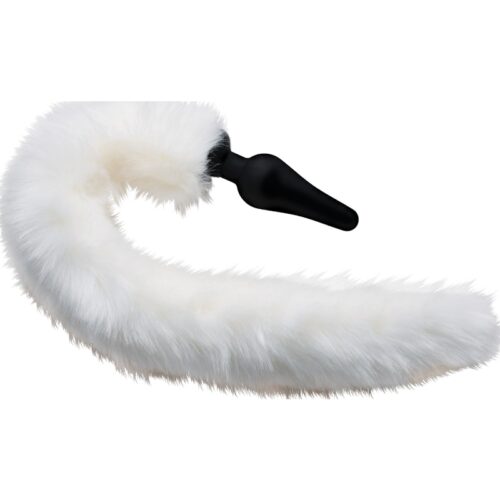 Anal Plug and Ears Set White Fox Tail - Image 5