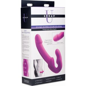 Evoke Rechargeable Vibrating Silicone Strapless Strap On