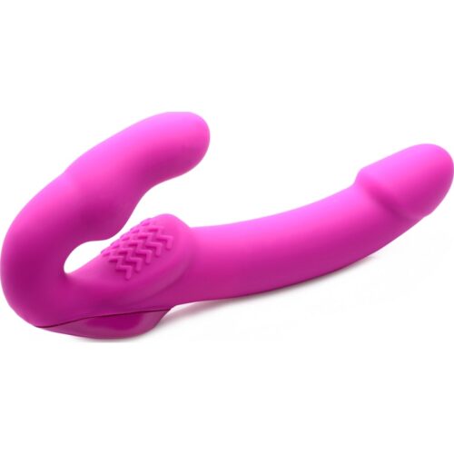 Evoke Rechargeable Vibrating Silicone Strapless Strap On - Image 3