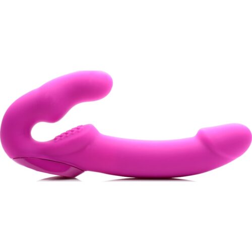 Evoke Rechargeable Vibrating Silicone Strapless Strap On - Image 4