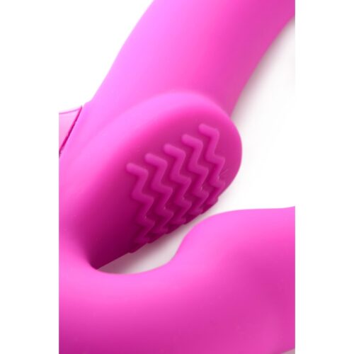 Evoke Rechargeable Vibrating Silicone Strapless Strap On - Image 6
