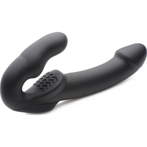 Evoke Rechargeable Vibrating Silicone Strapless Strap On - Image 3