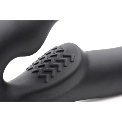 Evoke Rechargeable Vibrating Silicone Strapless Strap On - Image 5