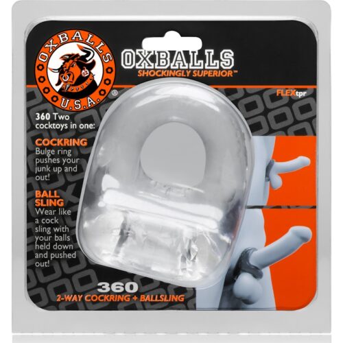 360 Cockring And Ballsling Clear - Image 4