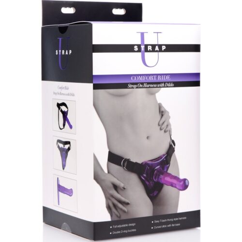 Comfort Ride Strap On Harness with Purple Dildo - Image 3