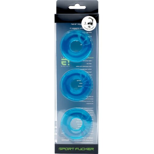 Sport Fucker Chubby Cockring 3 Pk Ice Blue - Image 3