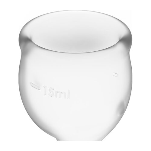 Feel Secure Menstrual Cup Transparent 2pcs - Image 3