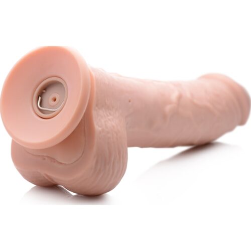 8.5in Dual Density Squirting Dildo Light Skin Tone w Remote - Image 5
