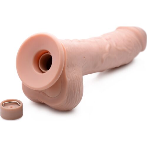 8.5in Dual Density Squirting Dildo Light Skin Tone w Remote - Image 6