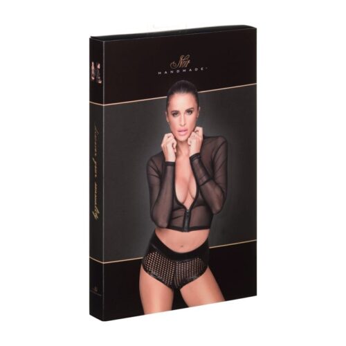 Sheer Zipped Tulle Top - Image 4