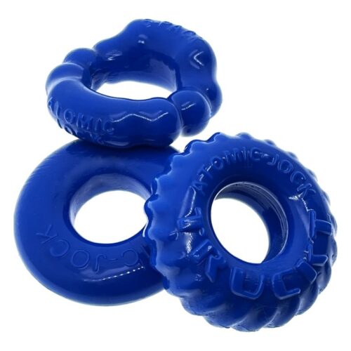 Bonemaker 3 Pc Cockring Set Pool Blue - Image 5