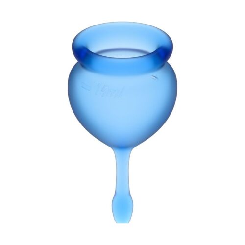 Feel Good Menstrual Cup Light Blue 2pcs - Image 3
