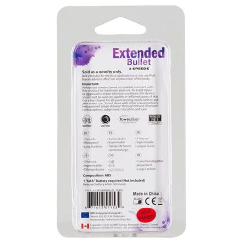 Power Bullet Extended 9cm 3 Speed Purple - Image 4