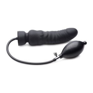 Dick Spand Inflatable Silicone Dildo Black
