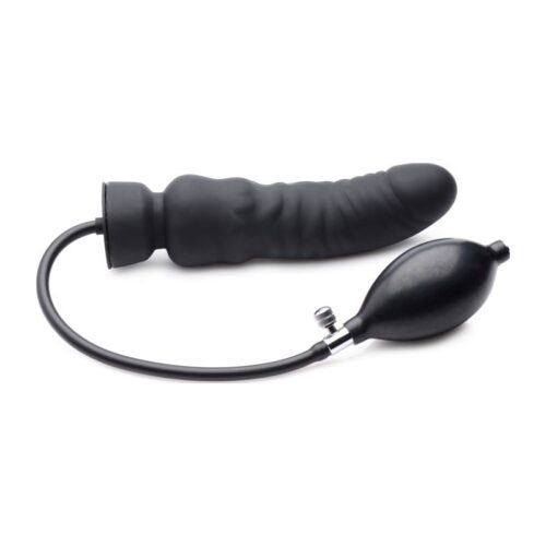 Dick Spand Inflatable Silicone Dildo Black
