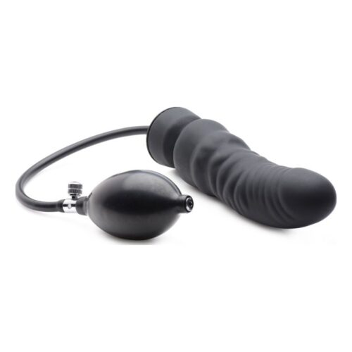 Dick Spand Inflatable Silicone Dildo Black - Image 6