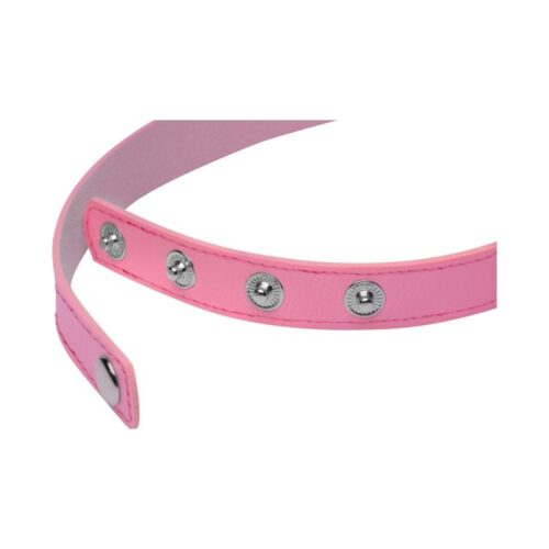 Kinky Kitty Ring Slim Choker Pink - Image 3