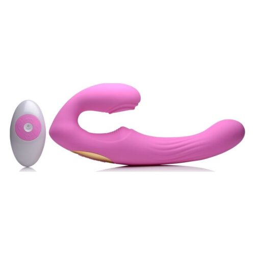 15X U-Pulse Strapless Strap-On w Remote Pink - Image 4