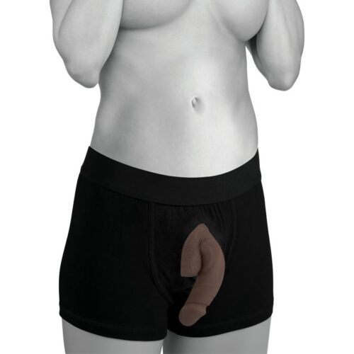 Large Bulge Soft Packer Dildo Medium Tone - Image 5