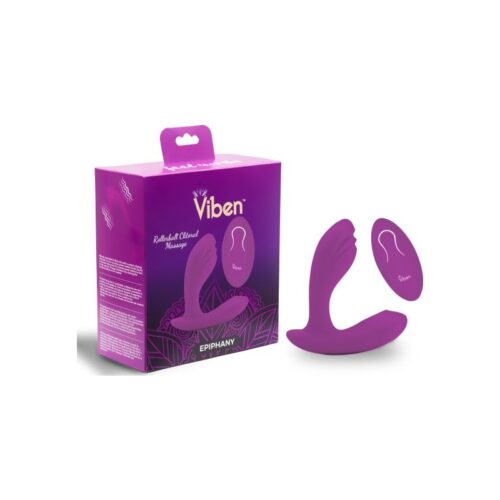 Viben Epiphany Rollerball Dual-Stim Massager w Remote Berry - Image 3