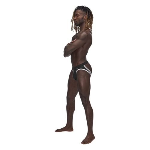 Male Power Sport Mesh Jock Black - Image 4