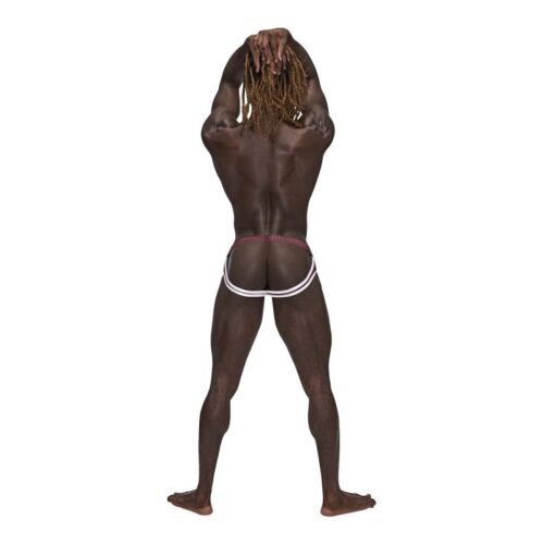 Male Power Sport Mesh Jock Burgundy - Image 3