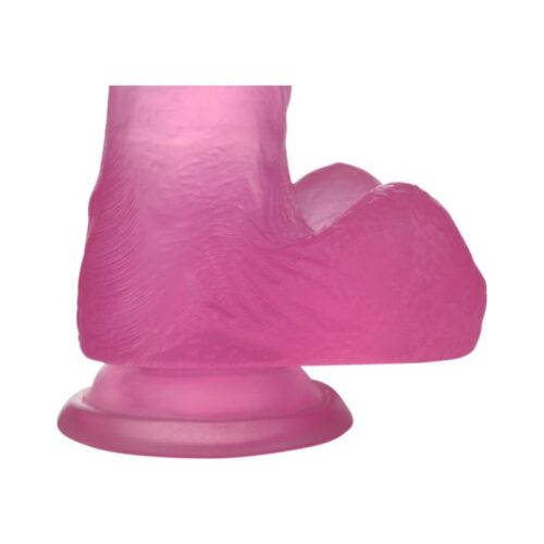 Jelly Studs 7in Crystal Dildo Medium Pink - Image 4