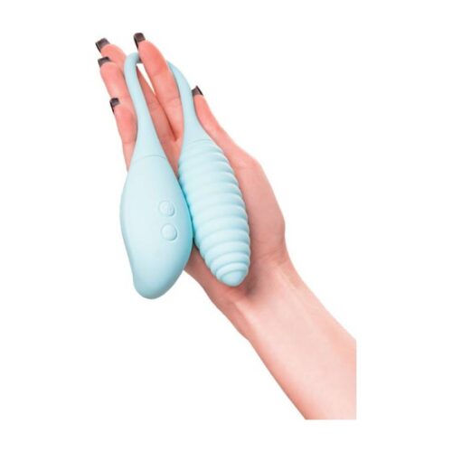 JOS Roow Vaginal and Clitoral Air Pulse Stimulator Blue - Image 5