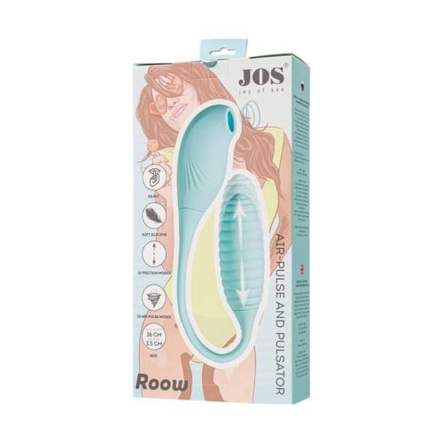 JOS Roow Vaginal and Clitoral Air Pulse Stimulator Blue - Image 9