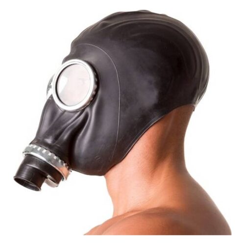 Classic 80s Fetish Rubber Gas Mask - Image 4