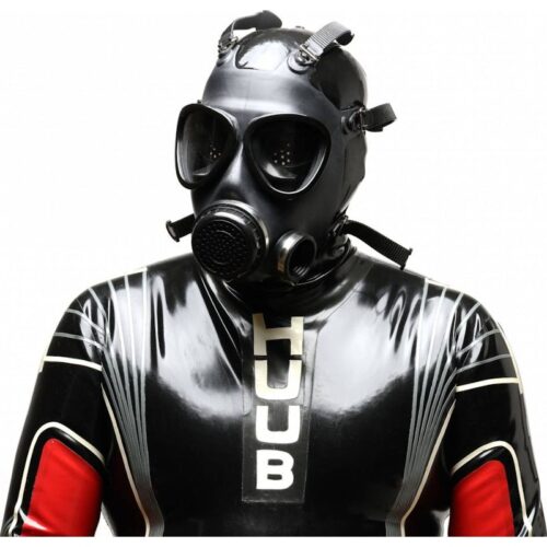 Military Adjustable Strap Rubber Gas Mask - Image 3