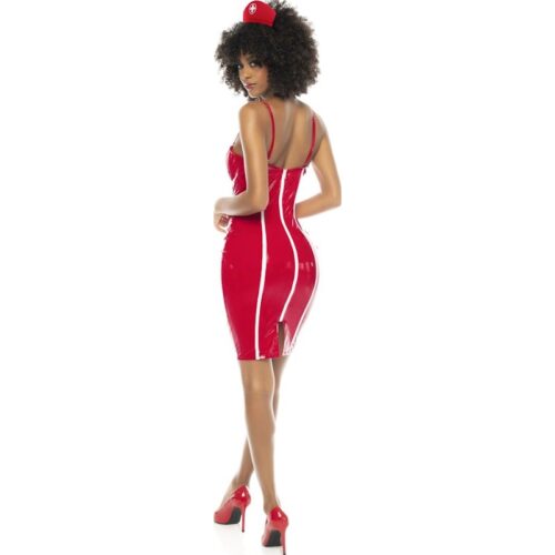 Nurse Costume Vinyl Red - Image 3