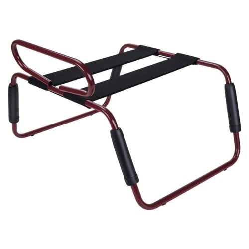 Sex Chair with Handle Adjustable Height Burgundy - Image 3