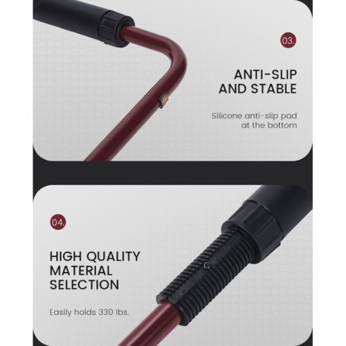Sex Chair with Handle Adjustable Height Burgundy - Image 5