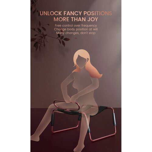 Sex Chair with Handle Adjustable Height Burgundy - Image 6