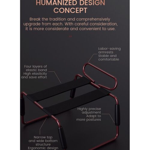 Sex Chair with Handle Adjustable Height Burgundy - Image 8