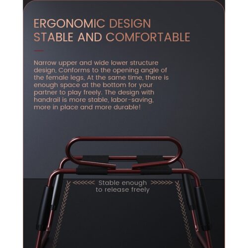 Sex Chair with Handle Adjustable Height Burgundy - Image 10