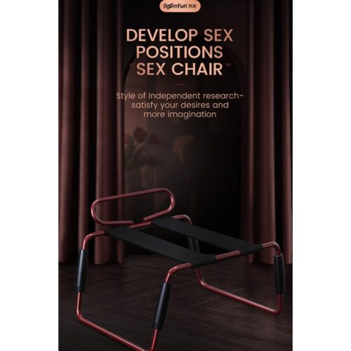 Sex Chair with Handle Adjustable Height Burgundy - Image 11