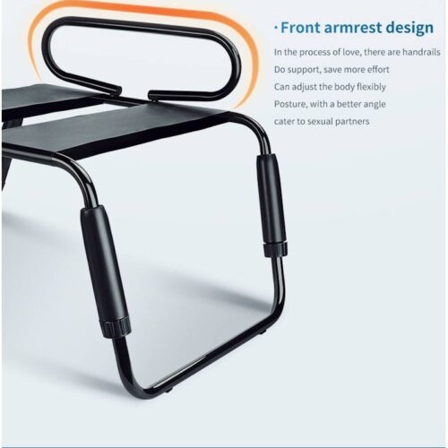 Sex Chair Adjustable Height Black w Handle and Arch Bridge - Image 7