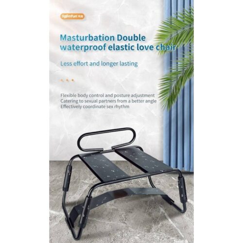 Sex Chair Adjustable Height Black w Handle and Arch Bridge - Image 13
