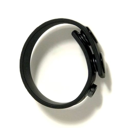 Boneyard Silicone Cock Strap - 3 Snap Ring - Black - Image 5
