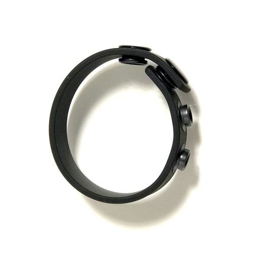 Boneyard Silicone Cock Strap - 3 Snap Ring - Black - Image 9