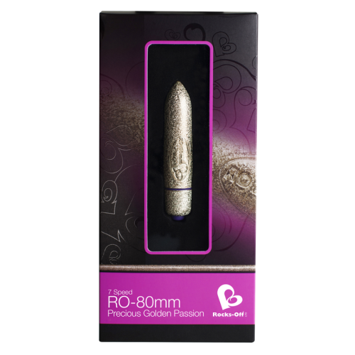 RO-80mm 7 Speed Precious Rose Gold Vibrating Bullet - Image 3