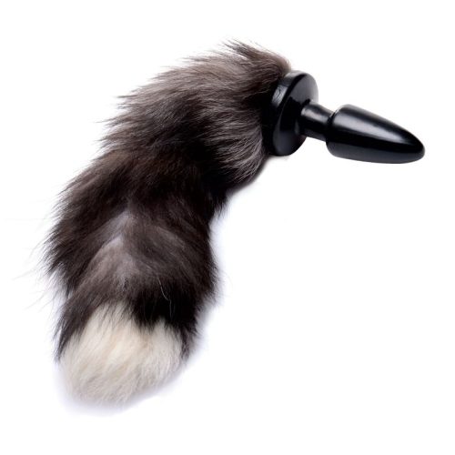 Fox Tail Anal Plug Grey - Image 3