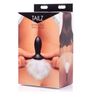White Bunny Tail Anal Plug
