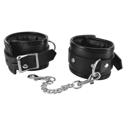 Locking Padded Wrist Cuffs with Chain - Image 3