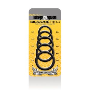 Boneyard Silicone Ring 5 Pc Kit Black